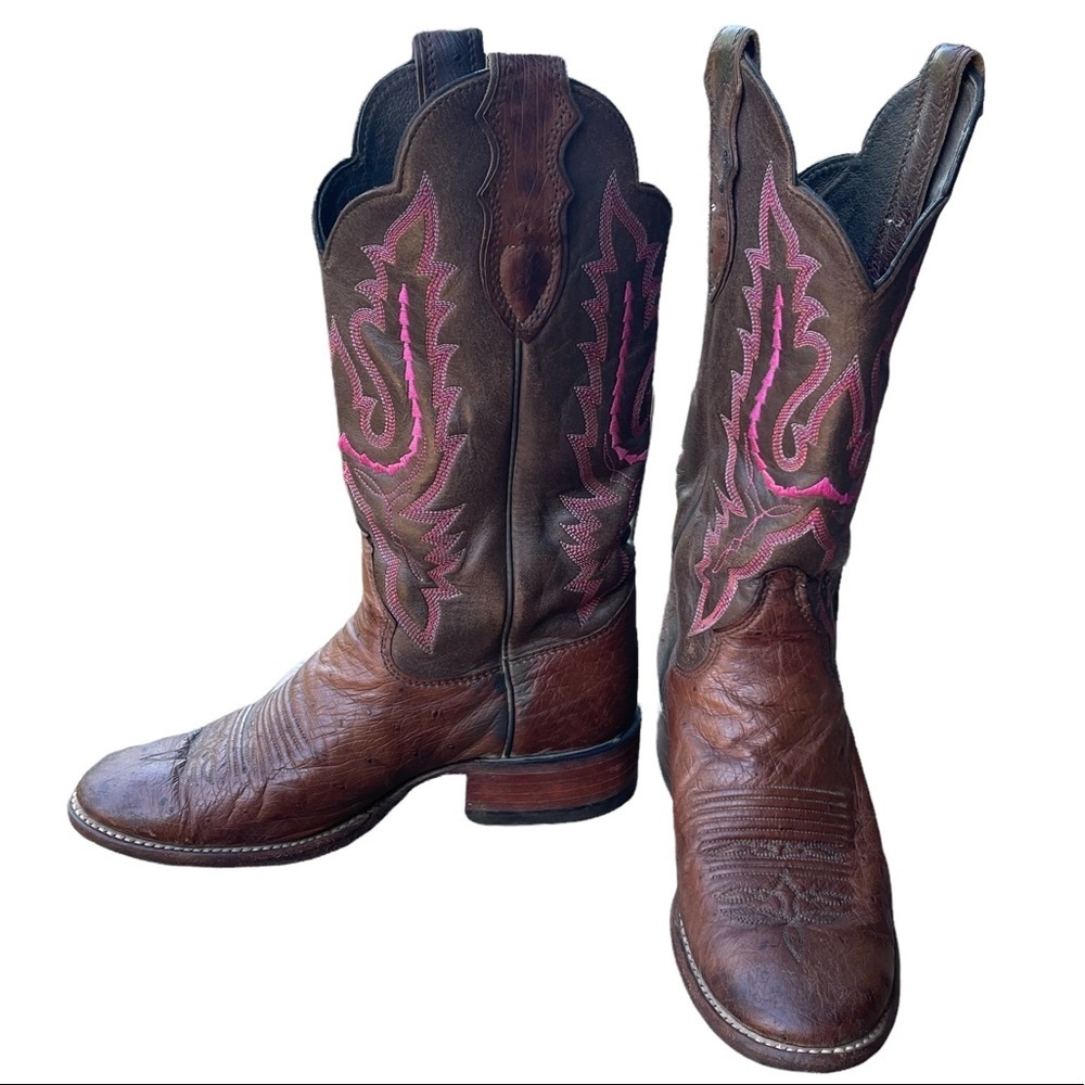 Justin‎ Smooth Ostrich Western Boots Punchy Collections  Size: 6B